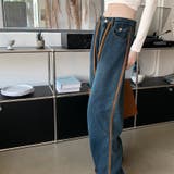 【SHOPLIST限定】韓国風引き紐付きルーズストレートデニムパンツ | 17kg | 詳細画像5 