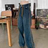 【SHOPLIST限定】韓国風引き紐付きルーズストレートデニムパンツ | 17kg | 詳細画像9 