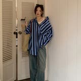 【SHOPLIST限定】ルーズシルエットのベーシックなストライプ柄シャツ | 17kg | 詳細画像22 