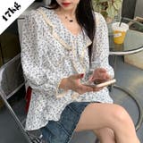 【赤字覚悟！処分セール】春夏におすすめの花柄フリルブラウス | 17kg | 詳細画像1 