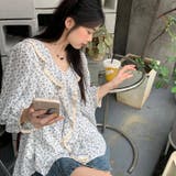 【赤字覚悟！処分セール】春夏におすすめの花柄フリルブラウス | 17kg | 詳細画像11 