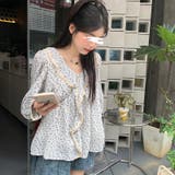 【赤字覚悟！処分セール】春夏におすすめの花柄フリルブラウス | 17kg | 詳細画像14 