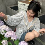 【赤字覚悟！処分セール】春夏におすすめの花柄フリルブラウス | 17kg | 詳細画像6 
