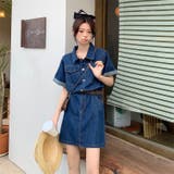 【SHOPLIST限定】一枚で決まる定番のベルト付きデニムワンピース | 17kg | 詳細画像8 