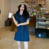 【SHOPLIST限定】一枚で決まる定番のベルト付きデニムワンピース | 17kg | 詳細画像9 