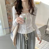 【赤字覚悟！処分セール】タイトなシルエットのハーフボタンTシャツ | 17kg | 詳細画像2 