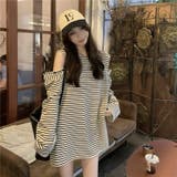 【SHOPLIST限定】トレンドのビッグシルエットの肩出しボーダーTシャツ | 17kg | 詳細画像3