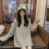 【SHOPLIST限定】トレンドのビッグシルエットの肩出しボーダーTシャツ | 17kg | 詳細画像8
