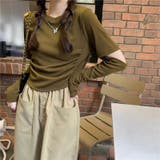 【SHOPLIST限定】程よいフィット感の袖カットデザインTシャツ | 17kg | 詳細画像15 