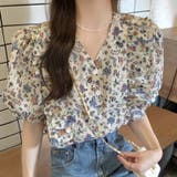 【SHOPLIST限定】韓国ファッションの個性的な花柄！ショートスリーブシャツ | 17kg | 詳細画像1 