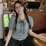 【SHOPLIST限定】キュートな雰囲気を演出。ハートの空きデザイン半袖ニットカ… | 17kg | 詳細画像17 