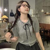 【SHOPLIST限定】キュートな雰囲気を演出。ハートの空きデザイン半袖ニットカ… | 17kg | 詳細画像6 
