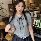 【SHOPLIST限定】キュートな雰囲気を演出。ハートの空きデザイン半袖ニットカ… | 17kg | 詳細画像9 
