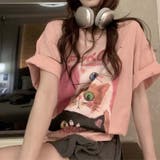 【SHOPLIST限定】肩落ちのゆったりしたシルエット！プリント柄半袖Tシャツ | 17kg | 詳細画像5 