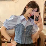 【SHOPLIST限定】デザイン性抜群で個性的な！デニムパッチワークシャツ | 17kg | 詳細画像4 