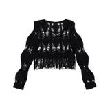 【SHOPLIST限定】動きとエレガンスをプラス。透かし編みニットトップス | 17kg | 詳細画像10