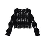 【SHOPLIST限定】動きとエレガンスをプラス。透かし編みニットトップス | 17kg | 詳細画像7