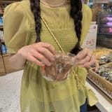【SHOPLIST限定】スリム効果でお腹をカバー。パフスリーブブラウス | 17kg | 詳細画像2 