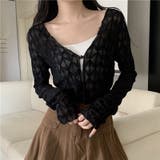 【SHOPLIST限定】通気性抜群で涼しい!ダイヤ柄大きな襟Vネック長袖シャツ | 17kg | 詳細画像8