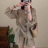 【SHOPLIST限定】立体花長袖日焼け止めジャケット+ショートパンツスーツ | 17kg | 詳細画像1 