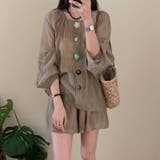 【SHOPLIST限定】立体花長袖日焼け止めジャケット+ショートパンツスーツ | 17kg | 詳細画像3 