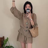 【SHOPLIST限定】立体花長袖日焼け止めジャケット+ショートパンツスーツ | 17kg | 詳細画像4 