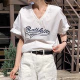 【SHOPLIST限定】刺繍文字半袖Vネック半袖Tシャツナイロン | 17kg | 詳細画像5 