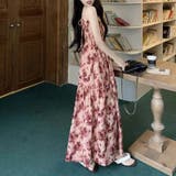 花柄がロマンチックな雰囲気を添え。フリル袖2本キャミソールワンピース | 17kg | 詳細画像7 