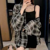 【SHOPLIST限定】日焼け対策に最適!ゆったりしたチェック柄長袖シャツ | 17kg | 詳細画像1