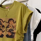 レトロで元気な!女の子のプリント入りフリルスリーブTシャツ | 17kg | 詳細画像6