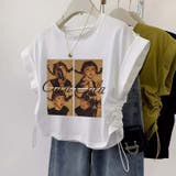 レトロで元気な!女の子のプリント入りフリルスリーブTシャツ | 17kg | 詳細画像7
