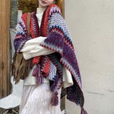 【SHOPLIST限定】エスニック風。ショール毛布カーディガンケープポンチョ | 17kg | 詳細画像8 