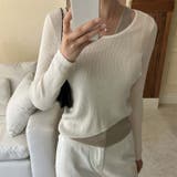 【SHOPLIST限定】秋の涼しい天候に最適!フェイクレイヤードニットトップス | 17kg | 詳細画像5