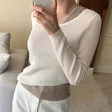 ホワイト | 【SHOPLIST限定】秋の涼しい天候に最適!フェイクレイヤードニットトップス | 17kg