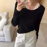 【SHOPLIST限定】秋の涼しい天候に最適!フェイクレイヤードニットトップス | 17kg | 詳細画像2