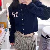 【SHOPLIST限定】スウィートな学院風。ラウンドネックリボンカーディガン | 17kg | 詳細画像1