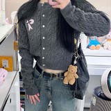 【SHOPLIST限定】スウィートな学院風。ラウンドネックリボンカーディガン | 17kg | 詳細画像2