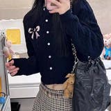 【SHOPLIST限定】スウィートな学院風。ラウンドネックリボンカーディガン | 17kg | 詳細画像6