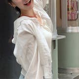ミレニアル学園風 ゆるカワコーデ☆ピコット フード付き ジャカード サンシャツ | 17kg | 詳細画像7