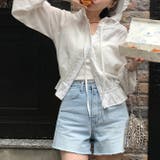 ミレニアル学園風 ゆるカワコーデ☆ピコット フード付き ジャカード サンシャツ | 17kg | 詳細画像4