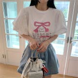 ミレニアル学園風 ゆるカワコーデ☆夏用カジュアル クルーネックTシャツ | 17kg | 詳細画像1 