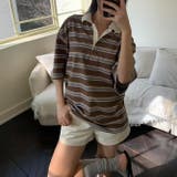 ミレニアル学園風 ゆるカワコーデ☆ストライプ柄シンプルTシャツ | 17kg | 詳細画像2 