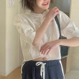 ミレニアル学園風 ゆるカワコーデ☆レースパネル ショートシャツ | 17kg | 詳細画像5 