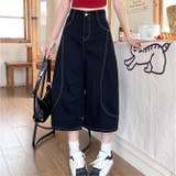 ミレニアル学園風 ゆるカワコーデ☆ストリート風デニム七分丈パンツ | 17kg | 詳細画像5