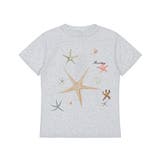 ミレニアル学園風 ゆるカワコーデ ヴィンテージスターフィッシュプリント半袖Tシャツ | 17kg | 詳細画像2 