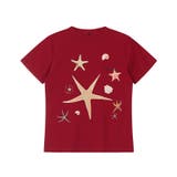 ミレニアル学園風 ゆるカワコーデ ヴィンテージスターフィッシュプリント半袖Tシャツ | 17kg | 詳細画像4 