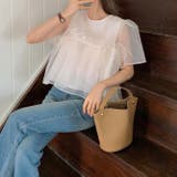 ミレニアル学園風 ゆるカワコーデ☆ふんわりチュール シルエット半袖Tシャツ | 17kg | 詳細画像4 