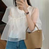 ミレニアル学園風 ゆるカワコーデ☆ふんわりチュール シルエット半袖Tシャツ | 17kg | 詳細画像3 