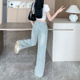 ミレニアル学園風 ゆるカワコーデ☆スタースタッド ストレートデニムパンツ | 17kg | 詳細画像10 