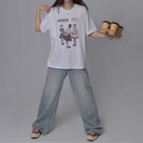 ミレニアル学園風 ゆるカワコーデ☆オーバーサイズ イラストプリント半袖Tシャツ | 17kg | 詳細画像4 